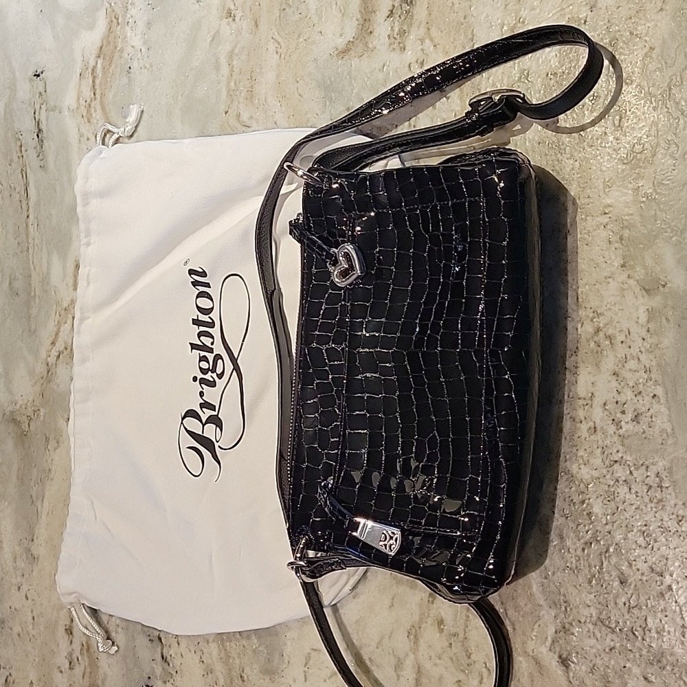 Brighton Black patent leather bag